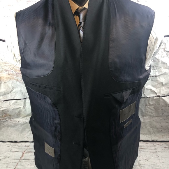 ZARA MAN Mens Sz 46 Black BlazerJacket Sports Coat Tailored Fit 2Button Front - Picture 7 of 15